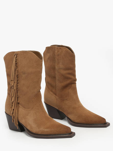 Santiago Laarzen Met Hak Uit Leder Inuovo Bruin women B50014 ander zicht 1