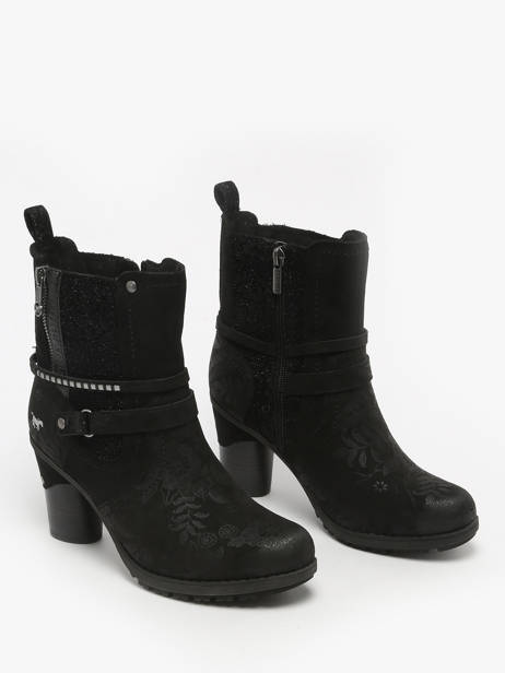 Enkellaarsjes Met Hak Mustang Zwart women M0162009 ander zicht 1