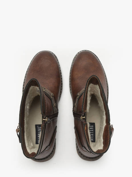 Enkellaarsjes Mustang Bruin women M0082002 ander zicht 3