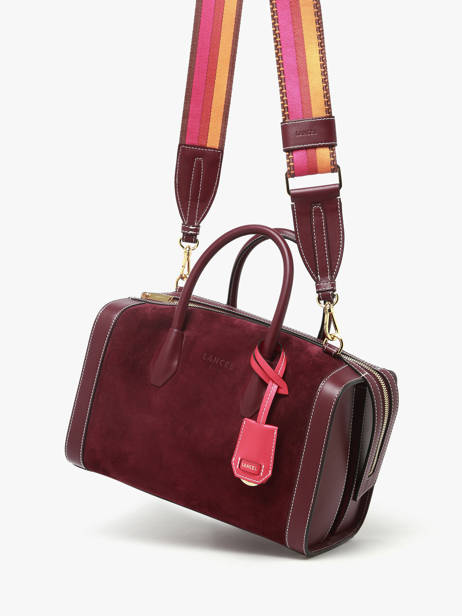 Bowlingtas M Bcbg Suède Leder Lancel Violet bcbg A13693 ander zicht 2