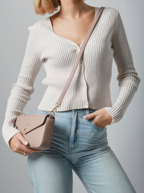 Cross Body Tas Saffiano David jones Roze saffiano 5 ander zicht 1