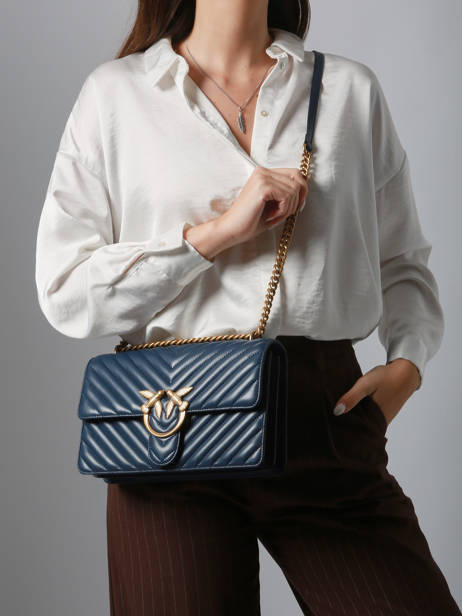 Cross Body Tas Love Bag Quilt Leder Pinko Blauw love bag quilt A0GK ander zicht 1