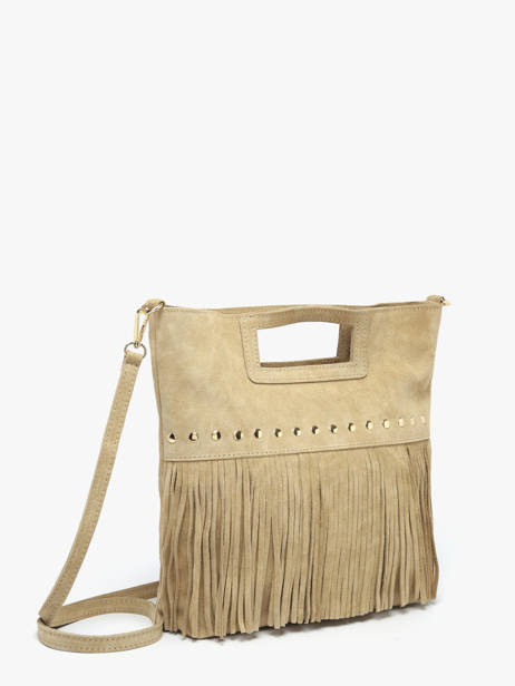 Cross Body Tas Velvet Milano Beige velvet VE25091 ander zicht 1