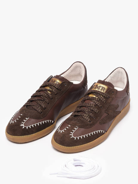 Sneakers Uit Leder Semerdjian Bruin women ZADIK ander zicht 1