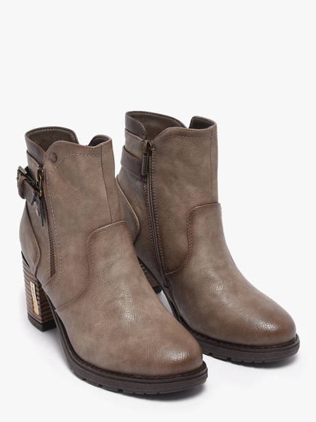 Enkellaarsjes Met Hak Mustang Beige women M0182004 ander zicht 1
