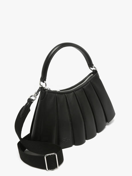 Schoudertas Lenglen Leder Lacoste Zwart lenglen NU5011DP ander zicht 2