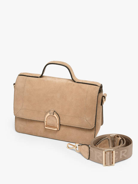 Cross Body Tas M Altesse Suede Etrier Beige altesse suede EASU048M ander zicht 2
