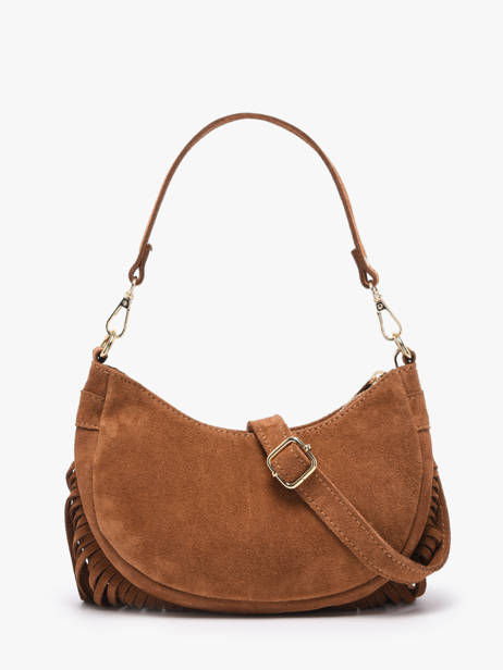 Schoudertas Velvet Leder Milano Bruin velvet VE25064O ander zicht 4