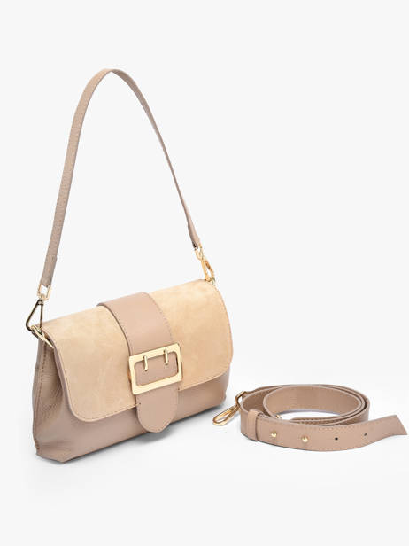 Handtas Velvet Caviar Leder Milano Beige velvet caviar VC25114 ander zicht 2