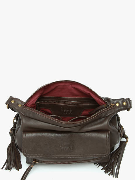 Cross Body Tas Cow Leder Basilic pepper Bruin cow BCOW86 ander zicht 3