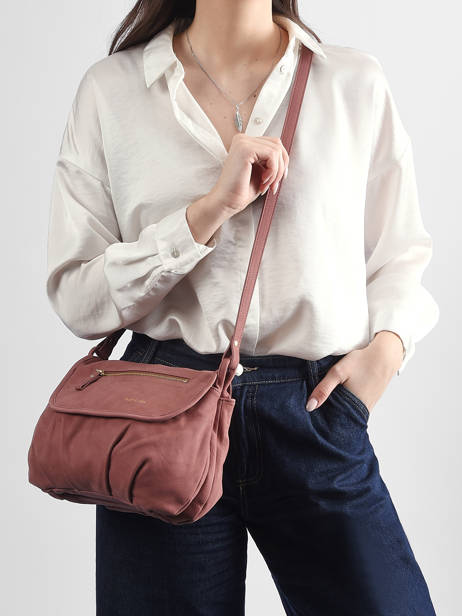 Cross Body Tas Vintage Leder Nat et nin Roze vintage JEN ander zicht 1