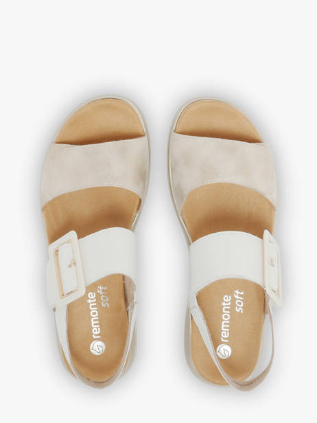Sandalen Uit Leder Remonte Wit women 80 ander zicht 3