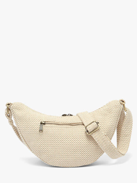 Cross Body Tas Tressage Katoen Hindbag Beige tressage TS ander zicht 4