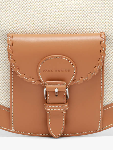 Schoudertas Hobo M Escapade Katoen En Leder Paul marius Beige escapade HOBOMESC ander zicht 3