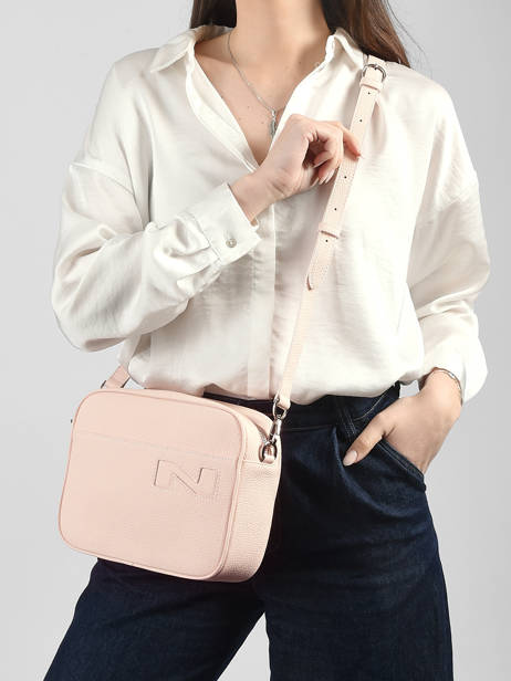 Cross Body Tas N City Leuven Leder Nathan baume Roze n city 7 ander zicht 1