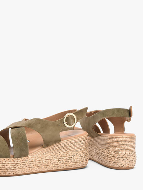 Sandalen Met Sleehak Uit Leder Aliwell Groen women A126158 ander zicht 2