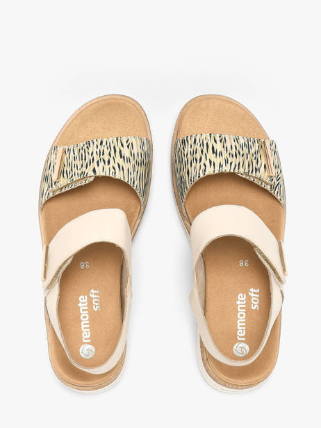 Sandalen Uit Leder Remonte Beige women 60 ander zicht 3