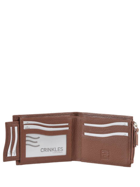 Portefeuille Leder Crinkles Bruin caviar 14260 ander zicht 1