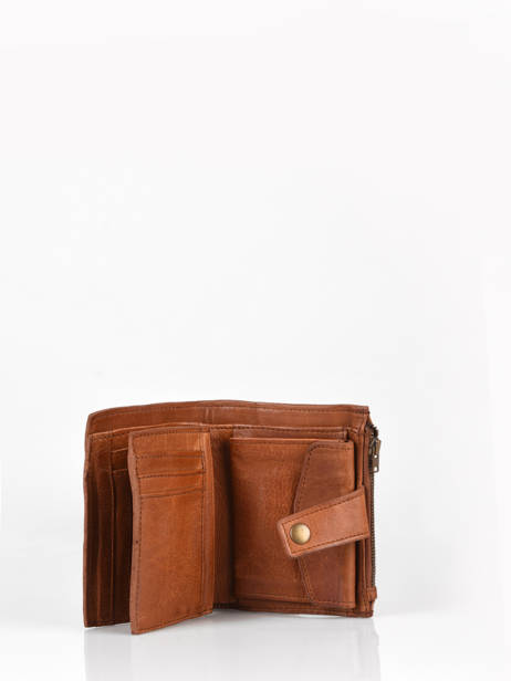 Portemonnee Cow Leder Basilic pepper Bruin cow BCOW94 ander zicht 2