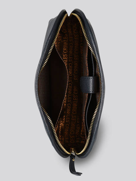 Etui Met Rits Caviar Leder Crinkles Blauw caviar TEMPUR ander zicht 1