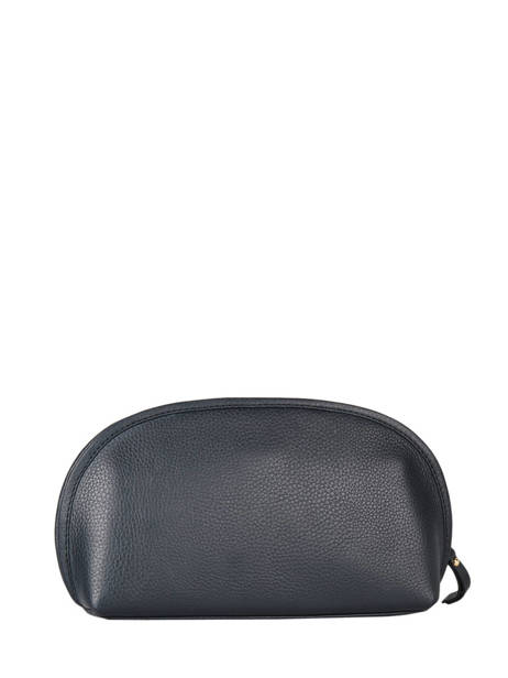 Etui Met Rits Caviar Leder Crinkles Blauw caviar TEMPUR ander zicht 2