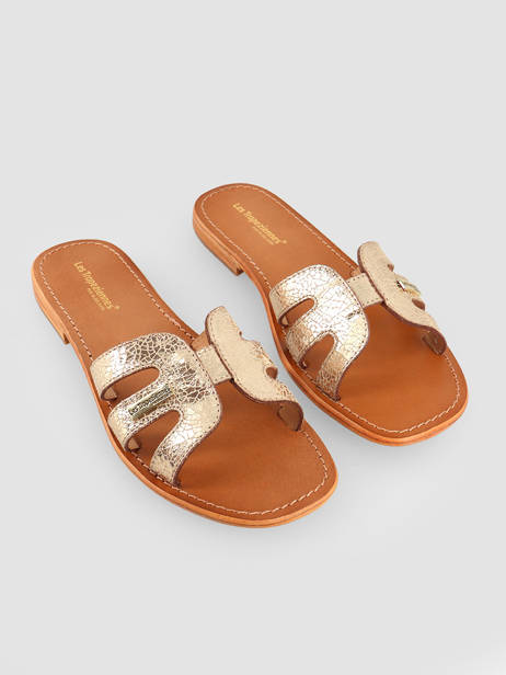 Slippers Hadamia Uit Leder Les tropeziennes Goud women - 0HADAMIA ander zicht 3