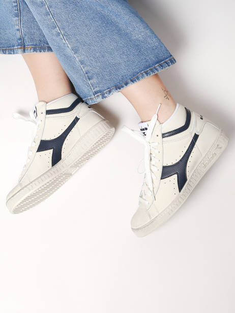 Sneakers Game High Waxed Uit Leder Diadora Wit unisex 89999060 ander zicht 2