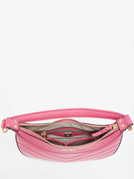 Schoudertas Rafale Leder Etrier Roze rafale ERAF017M ander zicht 3