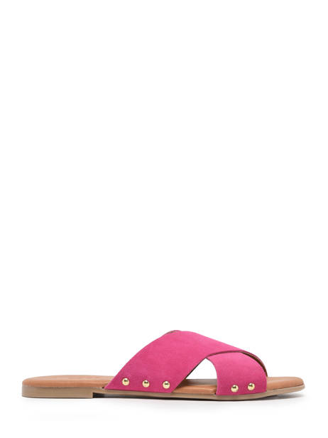 Slippers Vuma Uit Leder Pieces Violet accessoires 77122