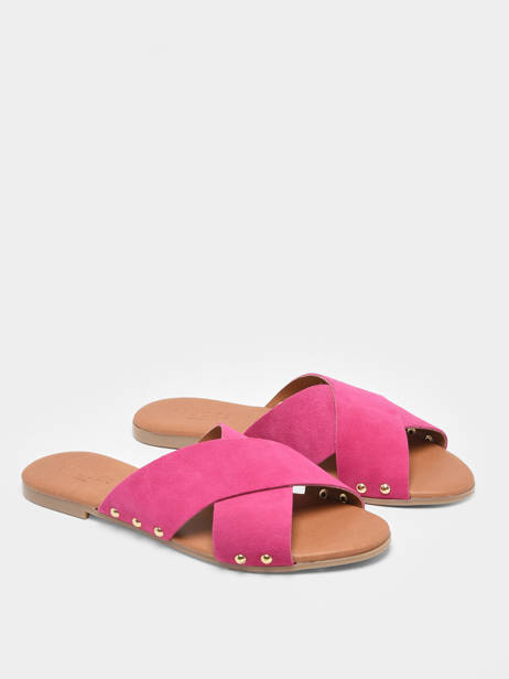 Slippers Vuma Uit Leder Pieces Violet accessoires 77122 ander zicht 2