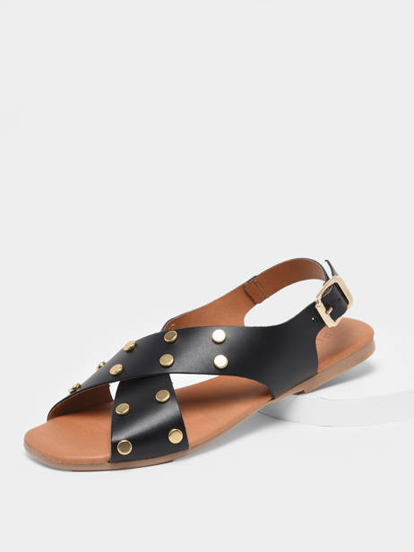 Sandalen Kenna Uit Leder Pieces Zwart accessoires 77111 ander zicht 1