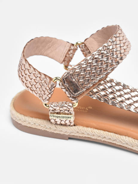 Sandalen Hipsto Uit Leder Les tropeziennes Goud accessoires HIPSTO ander zicht 1