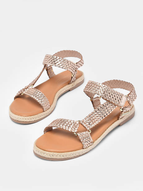 Sandalen Hipsto Uit Leder Les tropeziennes Goud accessoires HIPSTO ander zicht 3