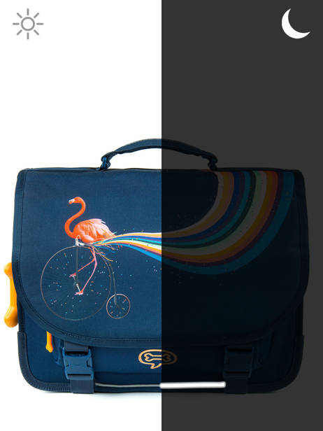 Boekentas 2 Compartimenten Lily Girls Stones and bones Blauw girls G ander zicht 6