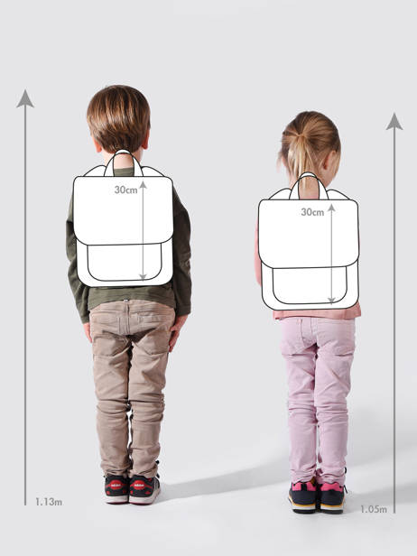 Mini Rugzak Kidzroom Veelkleurig paris beasties 2042171 ander zicht 1