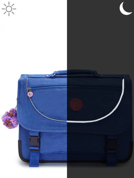 Boekentas 2 Compartimenten Kipling Blauw back to school / pbg PBG12074 ander zicht 5